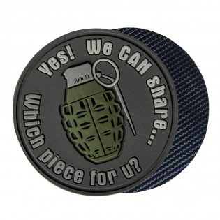 Emblemat Granat "WE CAN SHARE" - PVC