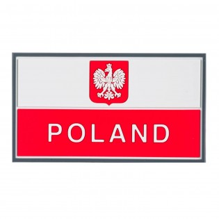 Emblemat Flaga PL z godłem (90 x 50 mm)